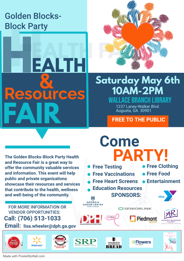 Golden Blocks Block Party:  Health and Resources Fair